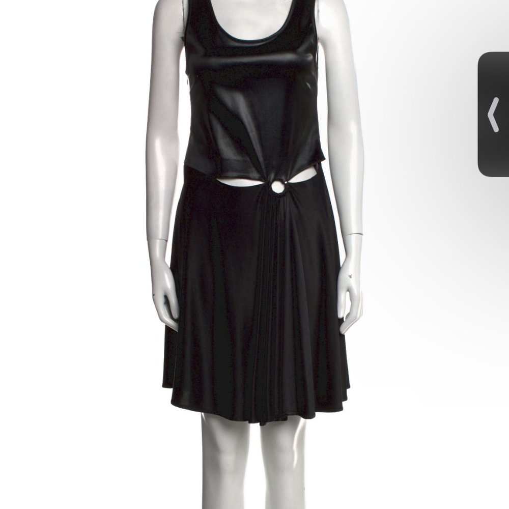 Paco Rabanne Black Scoop Neck Dress - contemporary and elegant dress!